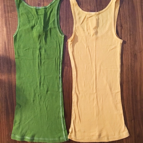 Bundle Green and Yellow Hollister Tanks - Picture 3 of 5